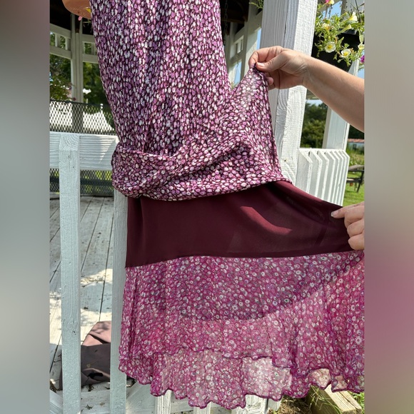 Vintage, ditzy print, sleeveless maxi dress - Picture 6 of 7